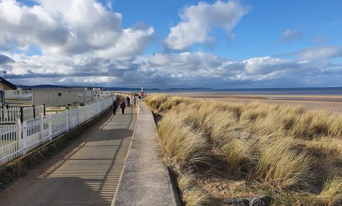 Promenade at the rear of the property